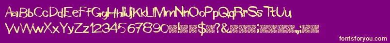 Windowmarkers Font – Yellow Fonts on Purple Background