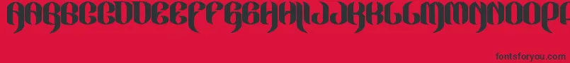 JakejarkorLocura Font – Black Fonts on Red Background