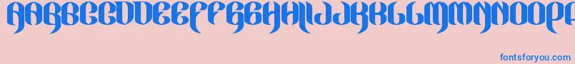 JakejarkorLocura Font – Blue Fonts on Pink Background