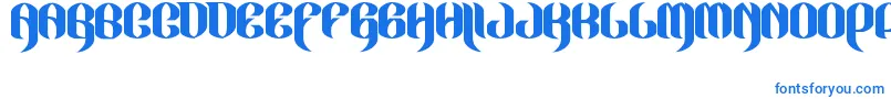 JakejarkorLocura Font – Blue Fonts on White Background