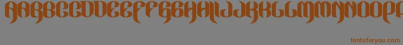 JakejarkorLocura Font – Brown Fonts on Gray Background
