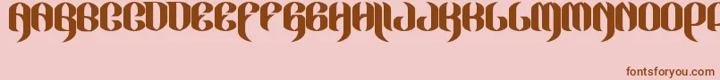 JakejarkorLocura Font – Brown Fonts on Pink Background