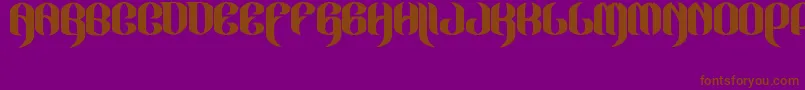 JakejarkorLocura Font – Brown Fonts on Purple Background