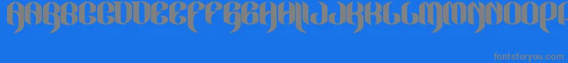 JakejarkorLocura Font – Gray Fonts on Blue Background