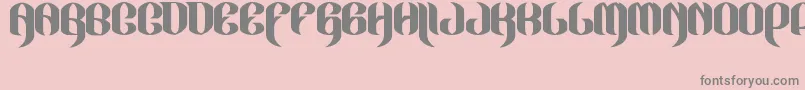 JakejarkorLocura-Schriftart – Graue Schriften auf rosa Hintergrund