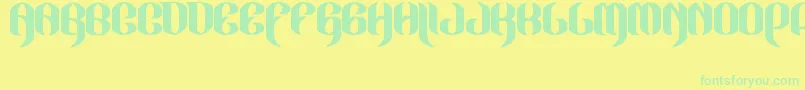 JakejarkorLocura Font – Green Fonts on Yellow Background