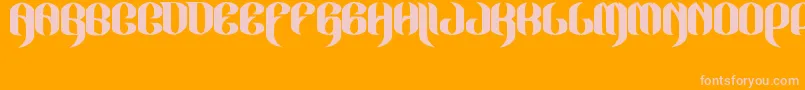 JakejarkorLocura Font – Pink Fonts on Orange Background