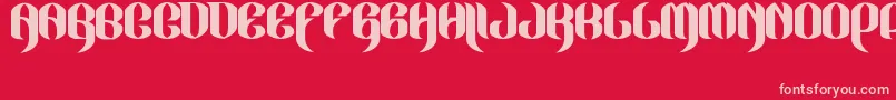 JakejarkorLocura Font – Pink Fonts on Red Background