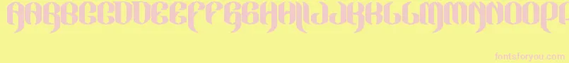 JakejarkorLocura Font – Pink Fonts on Yellow Background