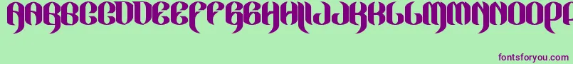 JakejarkorLocura Font – Purple Fonts on Green Background