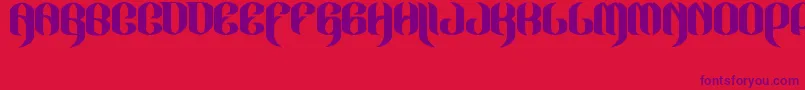 JakejarkorLocura Font – Purple Fonts on Red Background