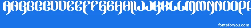 JakejarkorLocura Font – White Fonts on Blue Background