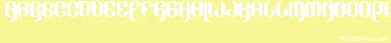 JakejarkorLocura Font – White Fonts on Yellow Background