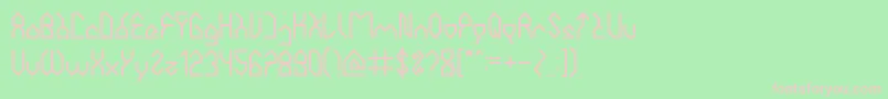 HouseBuilderLight Font – Pink Fonts on Green Background