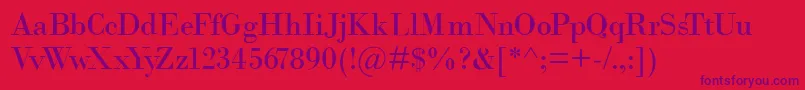 Bodidota Font – Purple Fonts on Red Background