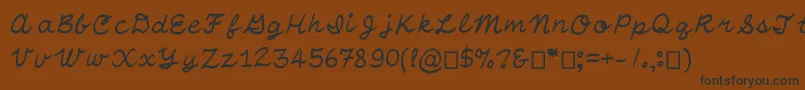 Weitere Informationen zur OtfHandwritingStandard-Schriftart OtfHandwritingStandard-Schriftart – Schwarze Schriften auf braunem Hintergrund