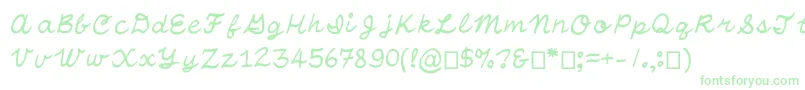 OtfHandwritingStandard Font – Green Fonts on White Background