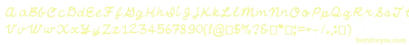 OtfHandwritingStandard Font – Yellow Fonts on White Background