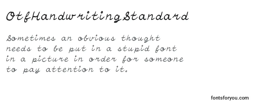 OtfHandwritingStandard Font