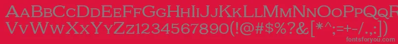 Kelvingrove Font – Gray Fonts on Red Background