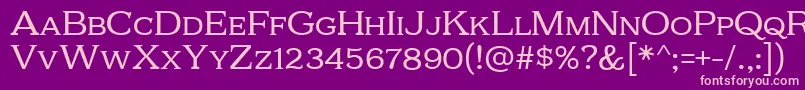 Kelvingrove Font – Pink Fonts on Purple Background