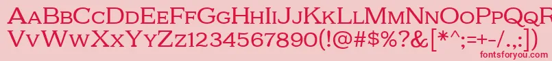 Kelvingrove Font – Red Fonts on Pink Background