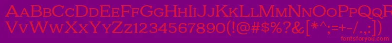 Kelvingrove Font – Red Fonts on Purple Background