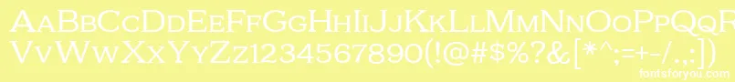 Kelvingrove Font – White Fonts on Yellow Background