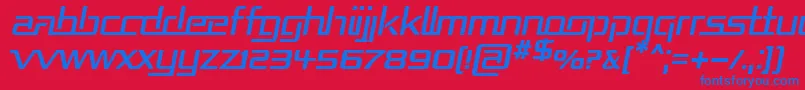 RepublikaItalic Font – Blue Fonts on Red Background