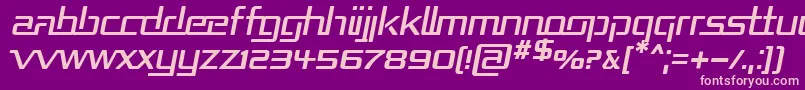 RepublikaItalic Font – Pink Fonts on Purple Background