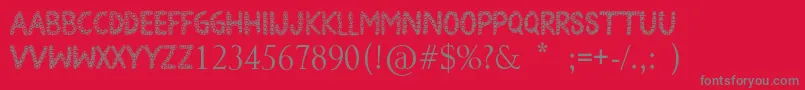 BlackEyePeas Font – Gray Fonts on Red Background