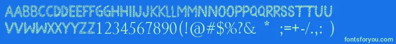 More about BlackEyePeas Font BlackEyePeas Font – Green Fonts on Blue Background