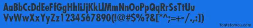 KudosBlackCondensedSsiBoldCondensed Font – Black Fonts on Blue Background