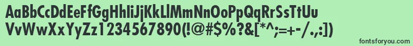 KudosBlackCondensedSsiBoldCondensed Font – Black Fonts on Green Background
