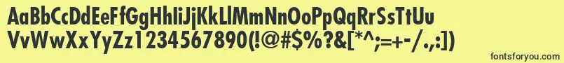 KudosBlackCondensedSsiBoldCondensed Font – Black Fonts on Yellow Background