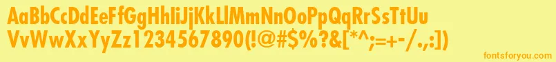 KudosBlackCondensedSsiBoldCondensed Font – Orange Fonts on Yellow Background