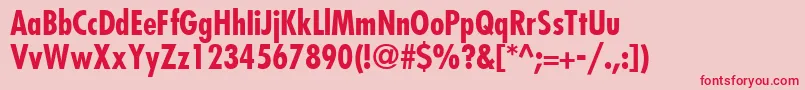 KudosBlackCondensedSsiBoldCondensed Font – Red Fonts on Pink Background