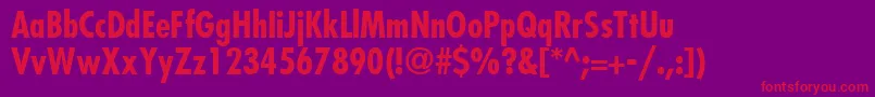 KudosBlackCondensedSsiBoldCondensed Font – Red Fonts on Purple Background