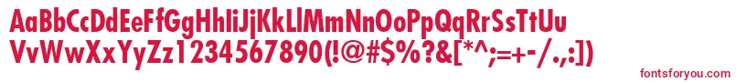 KudosBlackCondensedSsiBoldCondensed-Schriftart – Rote Schriften auf weißem Hintergrund