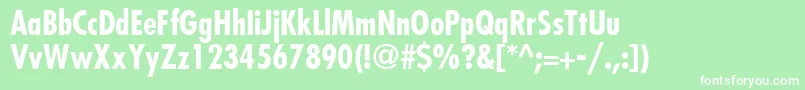 KudosBlackCondensedSsiBoldCondensed Font – White Fonts on Green Background