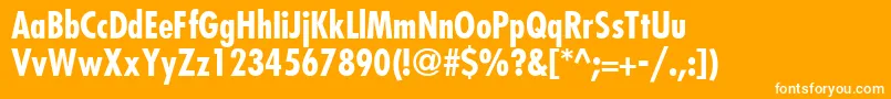 KudosBlackCondensedSsiBoldCondensed Font – White Fonts on Orange Background