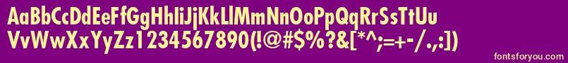 KudosBlackCondensedSsiBoldCondensed Font – Yellow Fonts on Purple Background