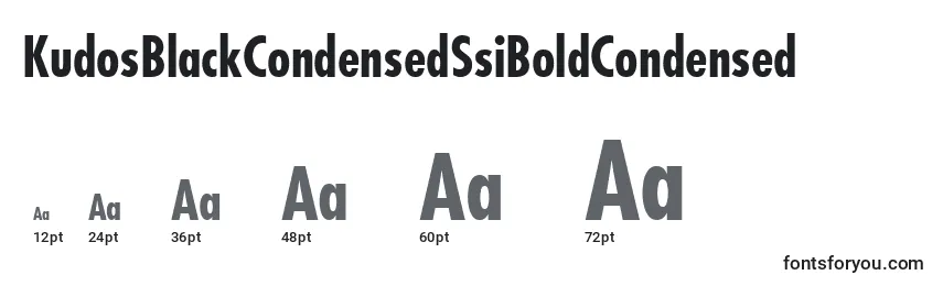 KudosBlackCondensedSsiBoldCondensed Font Sizes