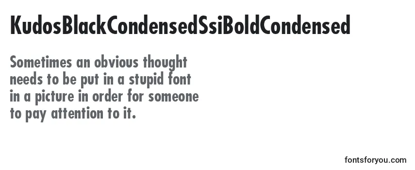 KudosBlackCondensedSsiBoldCondensed Font