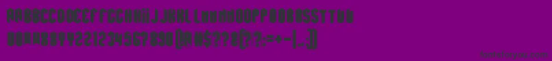 Hexatus Font – Black Fonts on Purple Background
