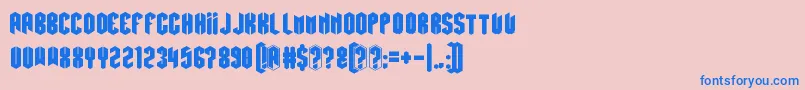 Шрифт Hexatus – синие шрифты на розовом фоне