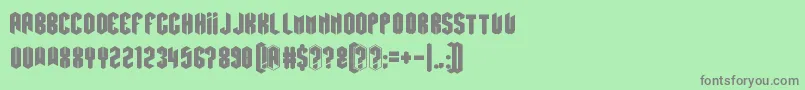 Hexatus Font – Gray Fonts on Green Background