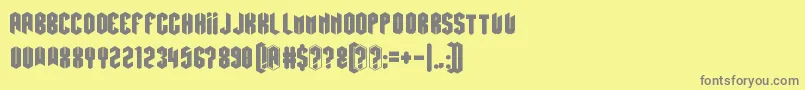 Hexatus Font – Gray Fonts on Yellow Background