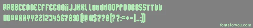 Шрифт Hexatus – зелёные шрифты на сером фоне
