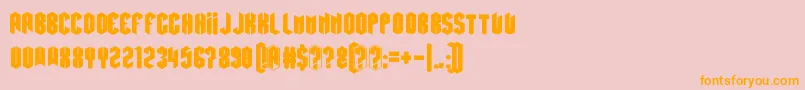 Hexatus Font – Orange Fonts on Pink Background